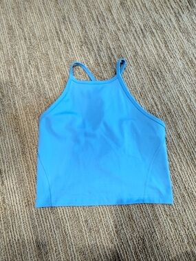 Lululemon Blue Cropped High-Neck Tank